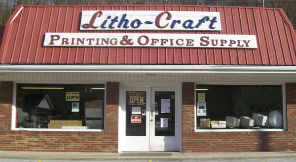 Litho-Craft storefront sign